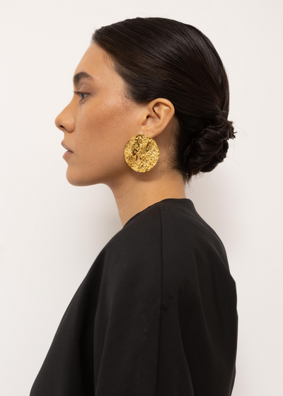 R Earrings | Gold Plated Silver